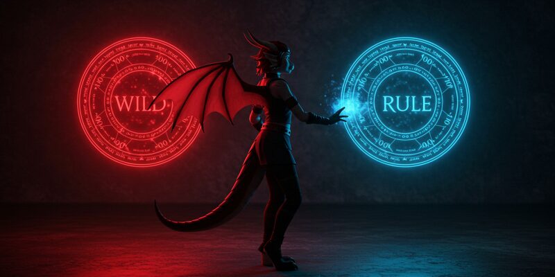 DRAPLINE（ドラプリン）「WILD」と「RULE」2つの気質を示す魔法陣