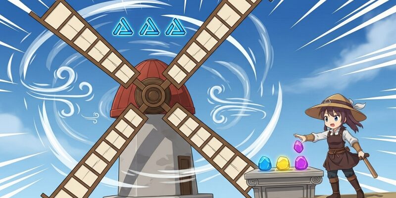 【風のグランドバザール】加工時間を短縮する「風の強さ × 素材石」テクニック