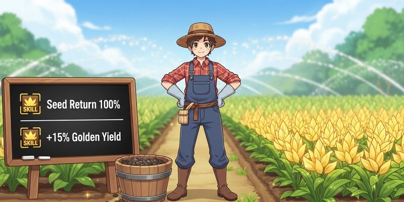 【Core Keeper】スキル構成の正解：種回収100％と金色作物の量産体制