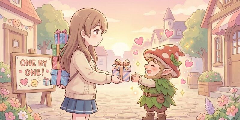【冒険ダンジョン村2】贈り方で満足度が激変