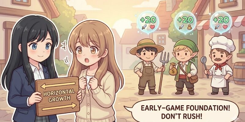 【冒険ダンジョン村2】序盤は水平育成が最強
