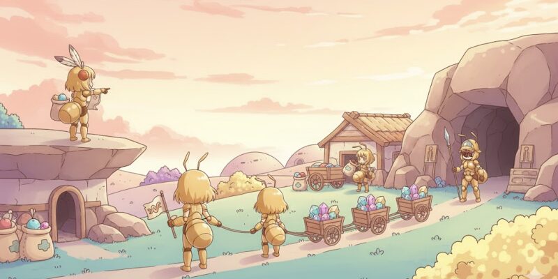 【ザ・アンツ】資源集めで重要な特化アリ 運搬力と守りが段違いです