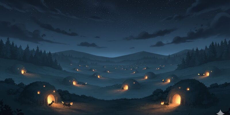 【ザ・アンツ】仲間との協力行動とその価値を示す絵