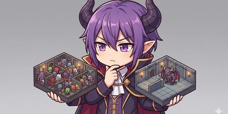 【魔王城ものがたり】部屋サイズと渋滞が火力を殺す 前列しか戦えない