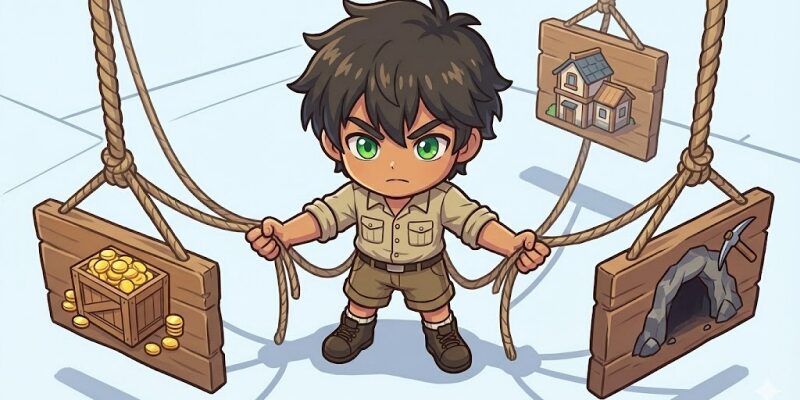 Dinkum　全体構造マップ｜金策・住民・探索はどう噛み合うか すべては連動しています