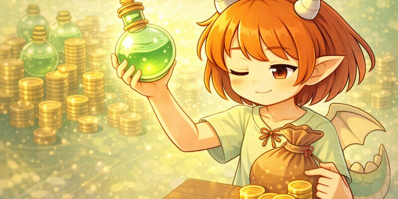 【DRAPLINE】資金管理と「脱皮促進剤」による即死回避