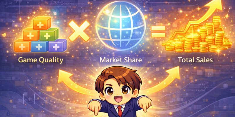 『ゲーム発展国++』売上の黄金法則：ハードウェア市場シェア係数の方程式