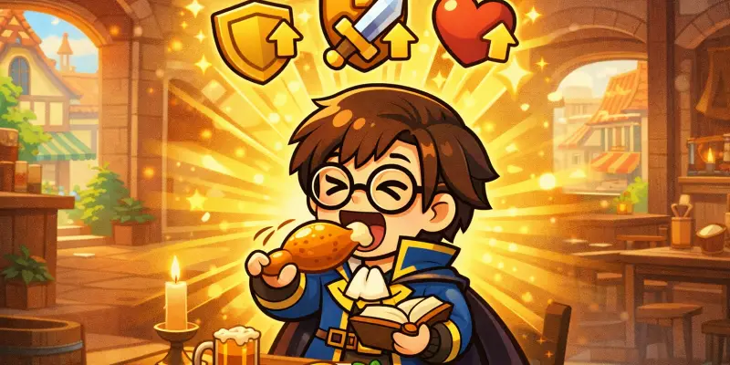 【空の軌跡 the 1st】料理システムで特に見落とされやすいのが「初回ボーナス」です。これは、初めてその料理を作る、または食べた瞬間に発生する恒久的な能力上昇で、戦闘中の一時的な強化とは性質がまったく異なります。一度きりですが、積み重なることで確実に差が広がります。