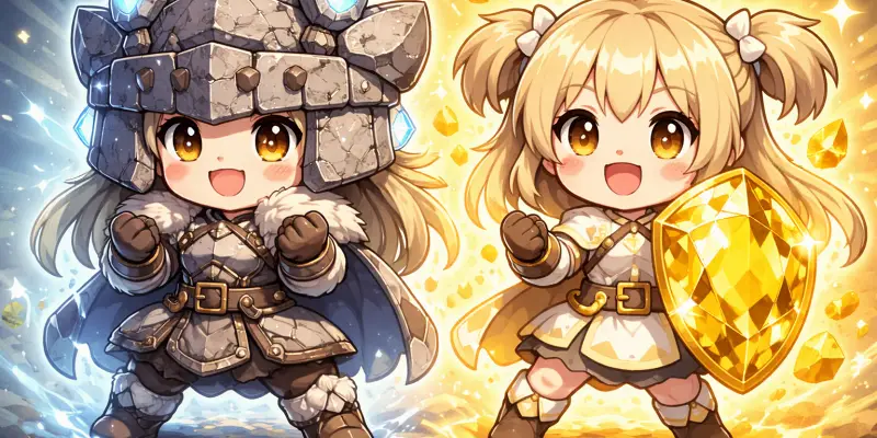 【バックパック・バトル】完璧なトパーズと石の兜の耐性構造