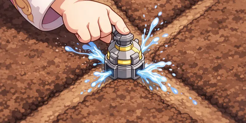 【スターサンドアイランド】スプリンクラーMの性能と境界設置の強み