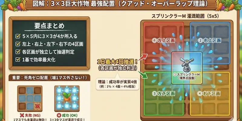 【スターサンドアイランド】【図解】3×3巨大化グリッドの最強配置図