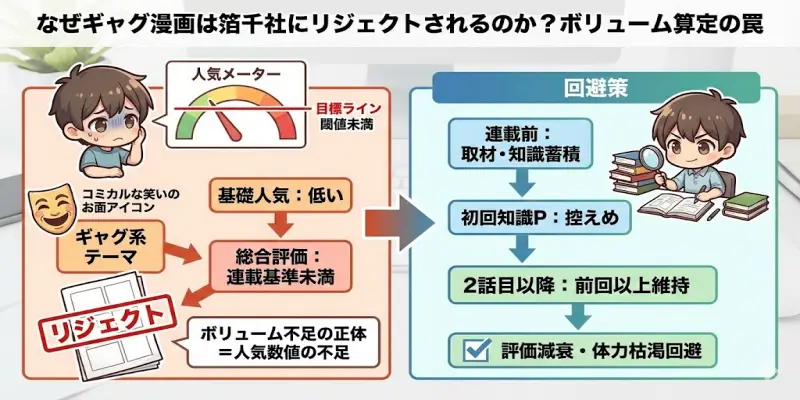 【まんが一本道〆】なぜギャグ漫画は箔千社にリジェクトされるのか？ボリューム算定の罠