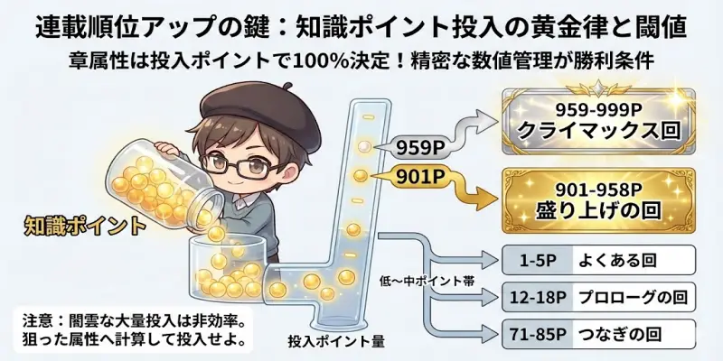 【まんが一本道〆】連載順位が上がらない原因は？知識ポイント（P）投入の黄金律