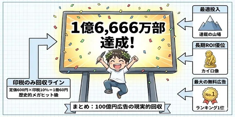 【まんが一本道〆】まとめ：100億円投資の現実的な回収ライン