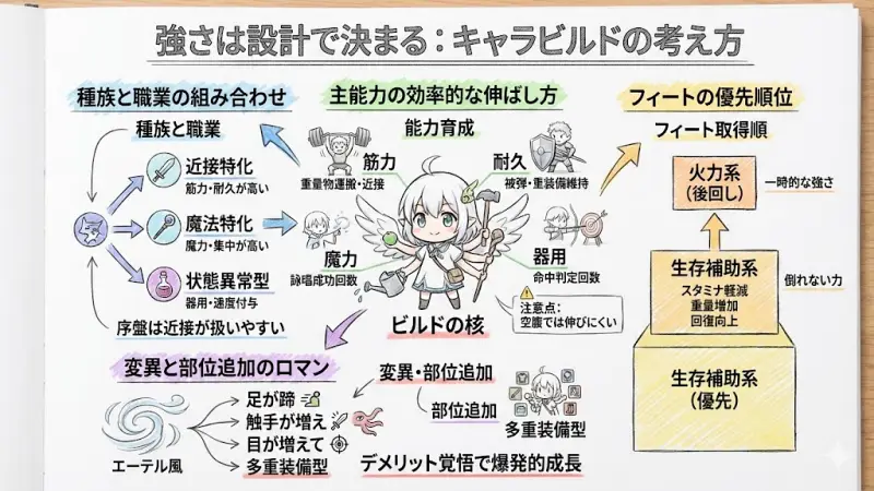 『Elin』キャラビルドの考え方