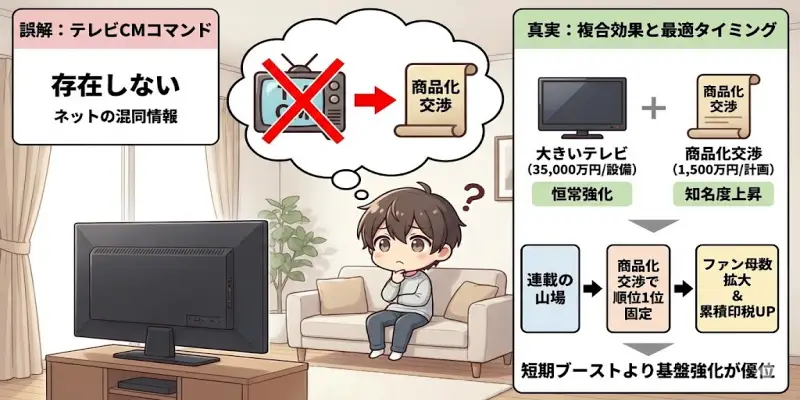 【まんが一本道〆】テレビCM投資の真実と商品化交渉のタイミング