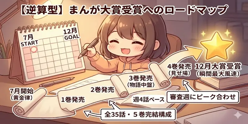 【まんが一本道〆】【柔軟型】まんが大賞受賞へのロードマップ